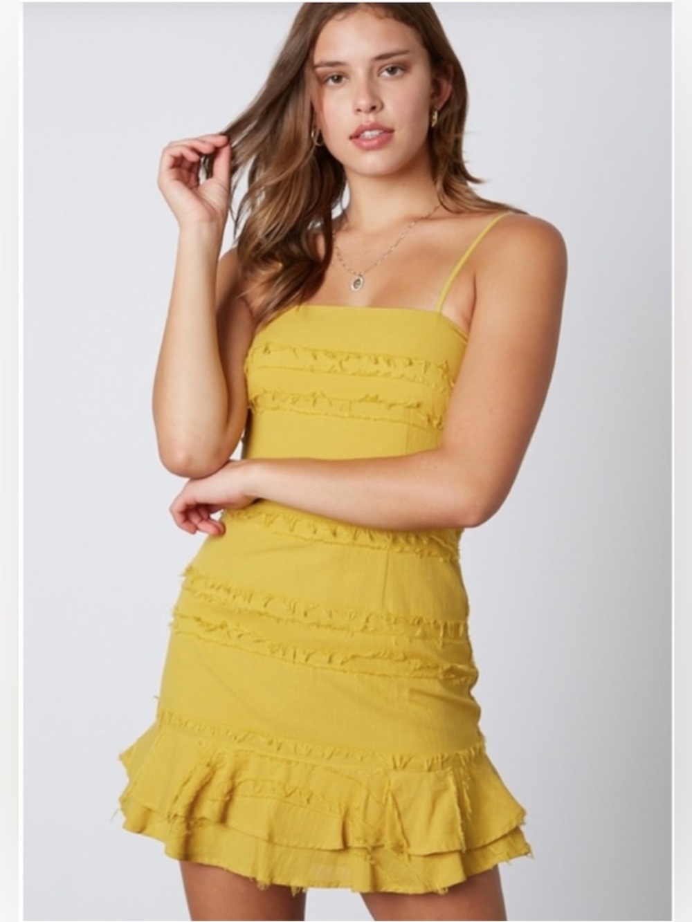 Cotton Candy Ruffle Mini Dress